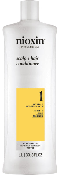 Acondicionador Engrosador para Cabello Natural con Debilitamiento Ligero Sistema 1 1000ml Nioxin