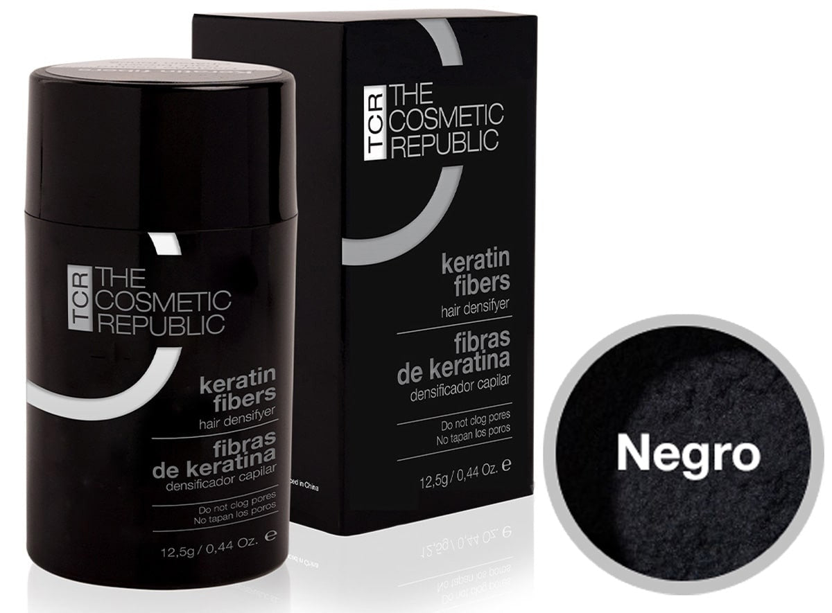 Fibras Capilares Negro Keratin Fibers 12,5 gr The Cosmetic Republic