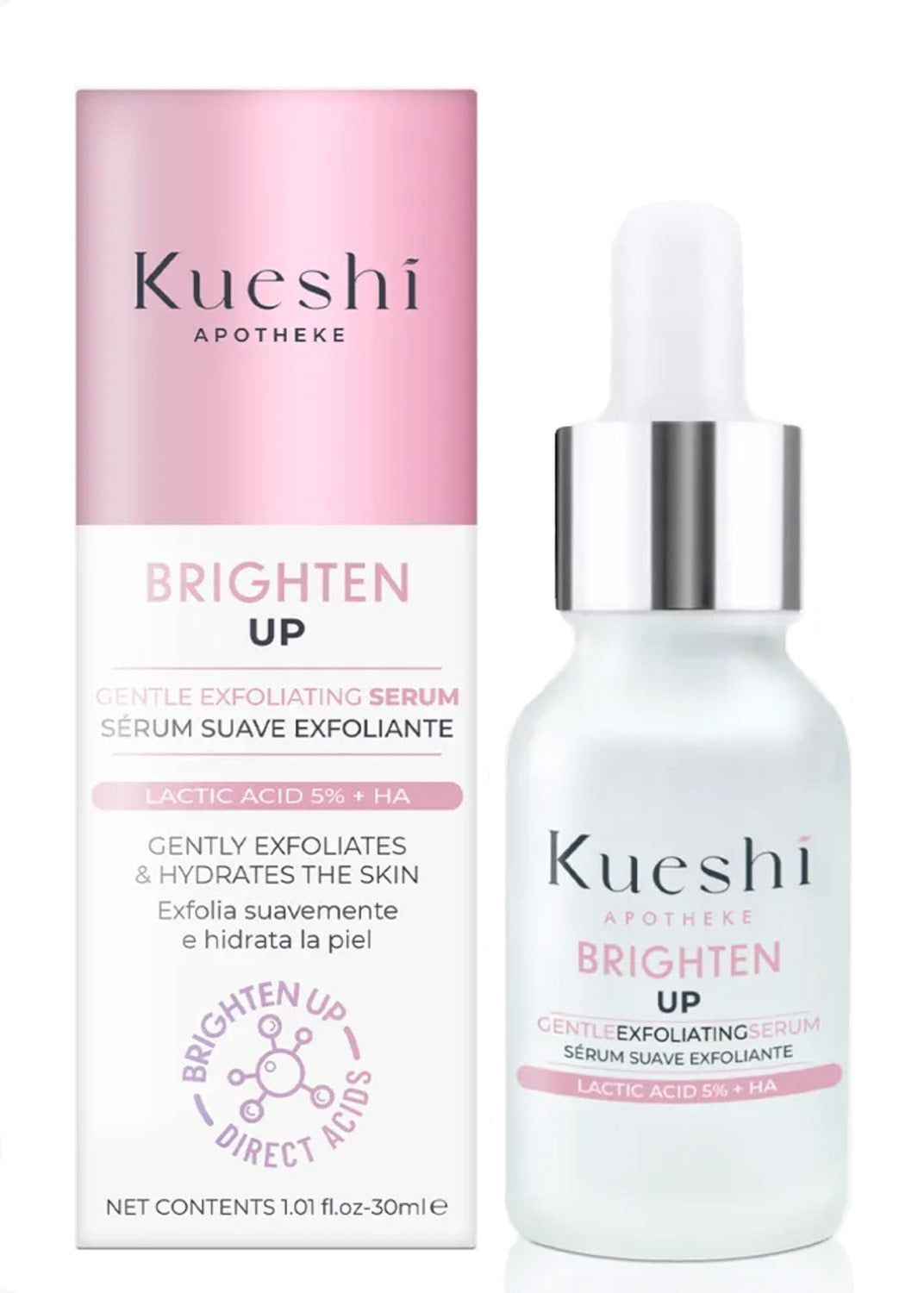 Sérum Exfoliante Suave Ácido Láctico 5% + Ácido Hialurónico Kueshi