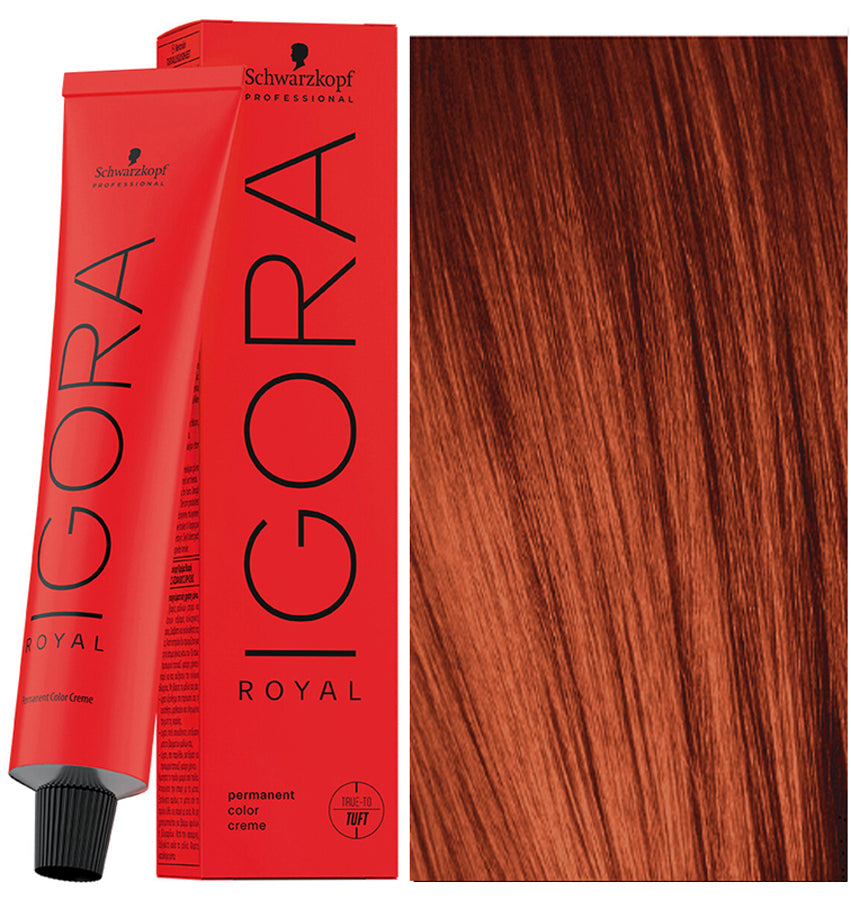 Tinte Igora Royal 7-77 Rubio Medio Cobrizo Intenso Schwarzkopf Professional