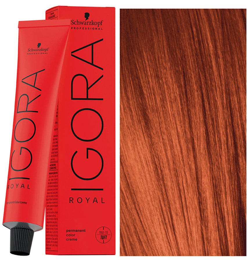 Tinte Igora Royal 8-77 Rubio Claro Cobrizo Intenso Schwarzkopf Professional