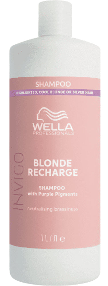 Champú Blonde Recharge 1000ml Cabello Rubio Wella Invigo