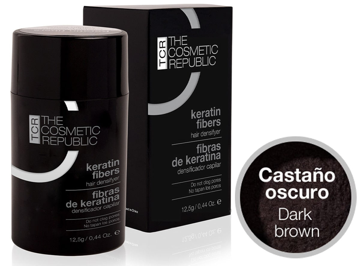 Fibras Capilares Castaño Oscuro Keratin Fibers 12,5 gr The Cosmetic Republic