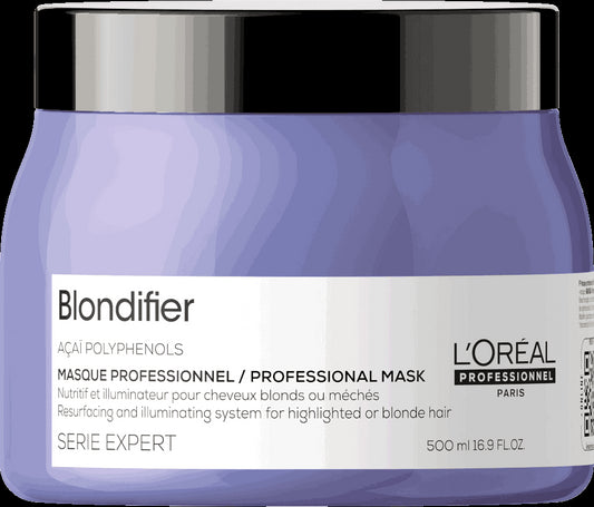 Mascarilla Blondifier Gloss Iluminador y Neutralizante 500ml L`Oréal Serie Expert
