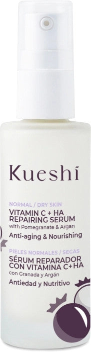 Sérum Reparador Pieles Secas Vit-C + HA con Granada y Argán Kueshi
